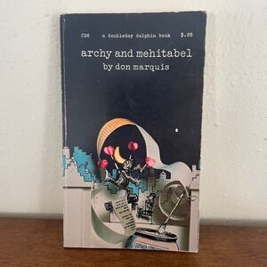 Archy and Mehitabel By Don Marquis 1973 Anchor Paperback Book‎ Poetry Humor